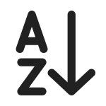 Text Sort Ascending SVG Icon